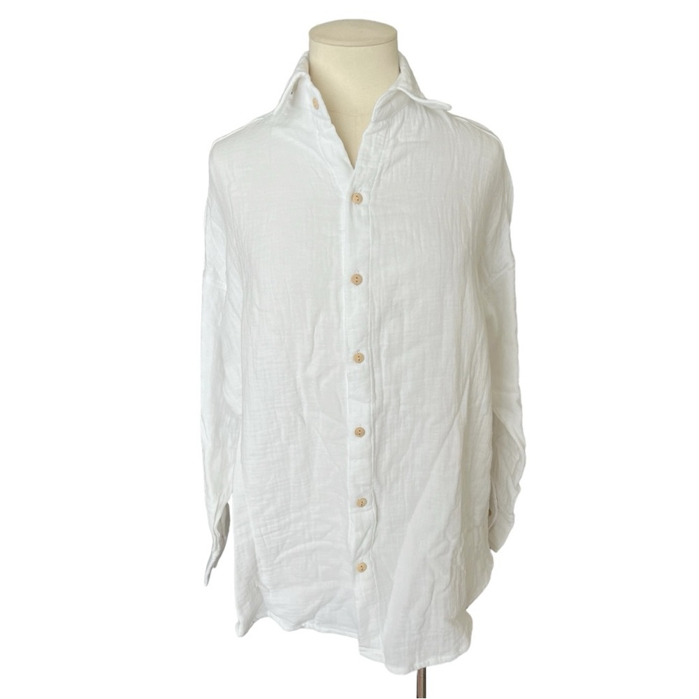 Kenny Flowers Cotton Essential Beach Shirt White S